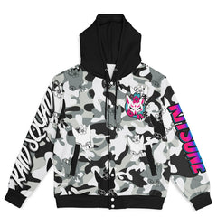 Kitsune Heavyweight Hooded Baseball Jacket