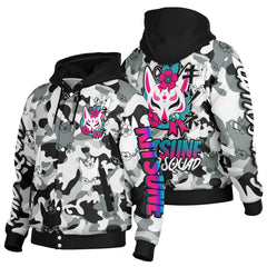 Kitsune Heavyweight Hooded Baseball Jacket