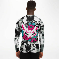 Kitsune Black White Fox Rash Guard