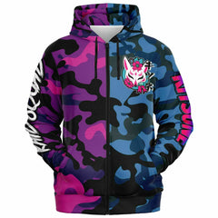 Kitsune Camo Athletic Zip-Up Hoodie