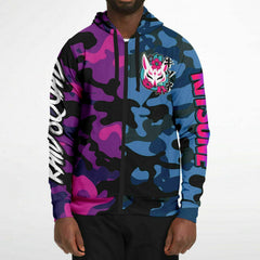 Kitsune Camo Athletic Zip-Up Hoodie