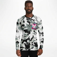 Kitsune Black White Fox Rash Guard