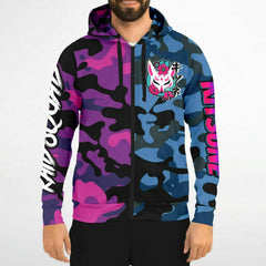 Kitsune Camo Athletic Zip-Up Hoodie