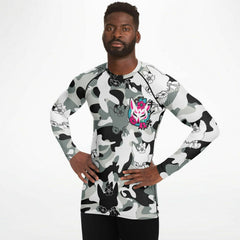 Kitsune Black White Fox Rash Guard